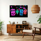 GAMER GLOWING ICONS Selbstklebendes Horizontal-Poster