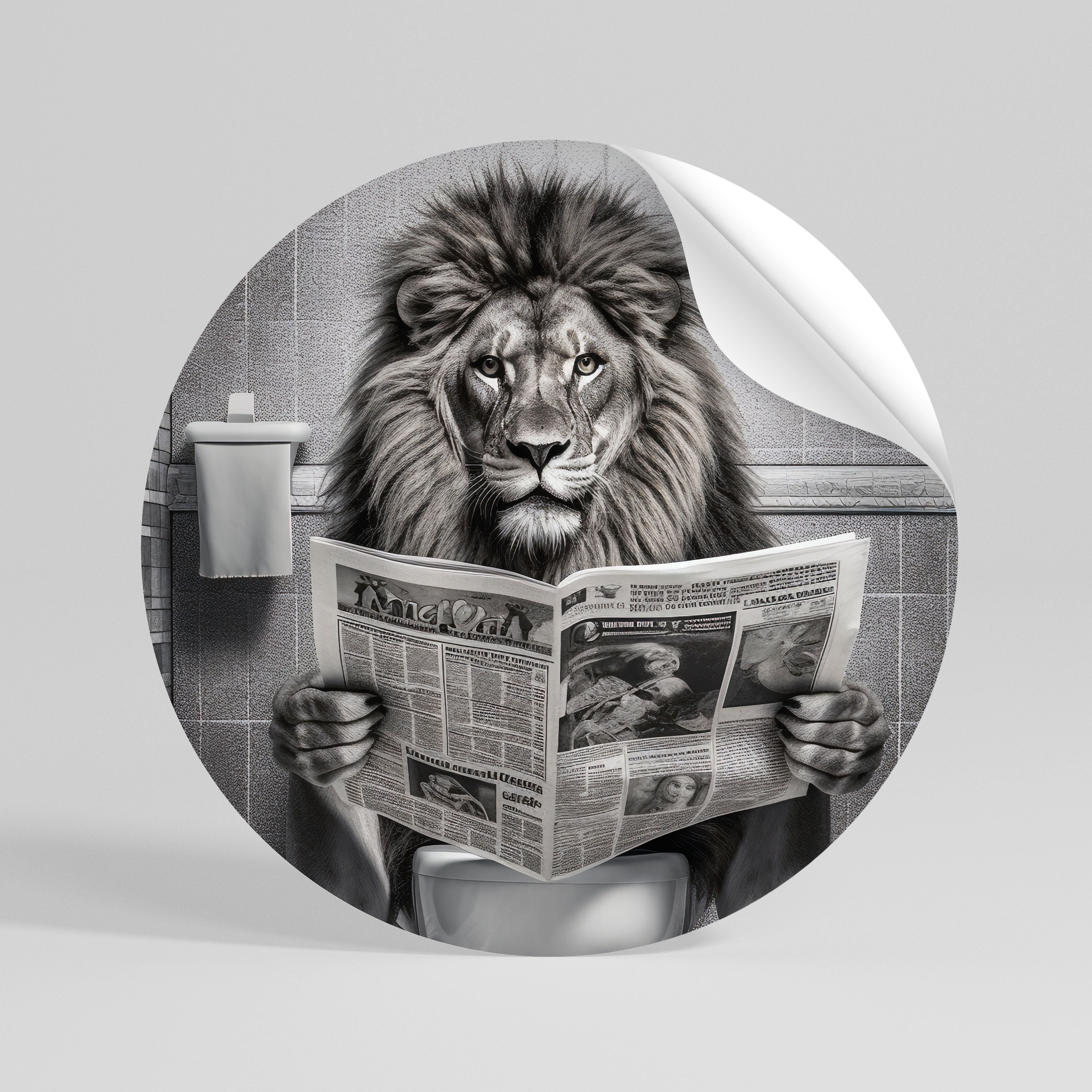 ROAR PRESS REVIEW Runder Wandsticker zum Abziehen und Aufkleben