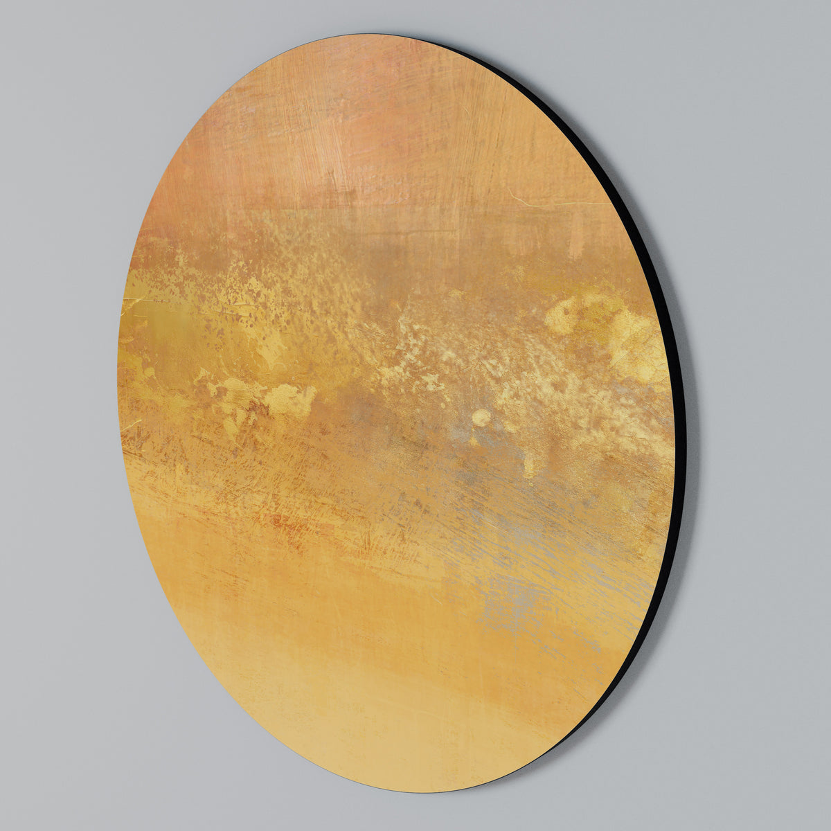 ORANGE IMPRESSION Rundes Wandbild