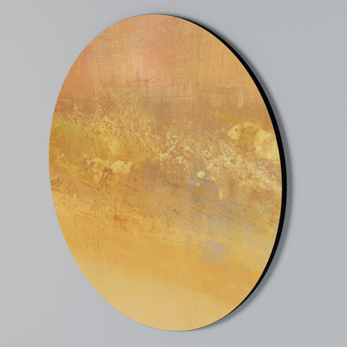ORANGE IMPRESSION Round Wall Art