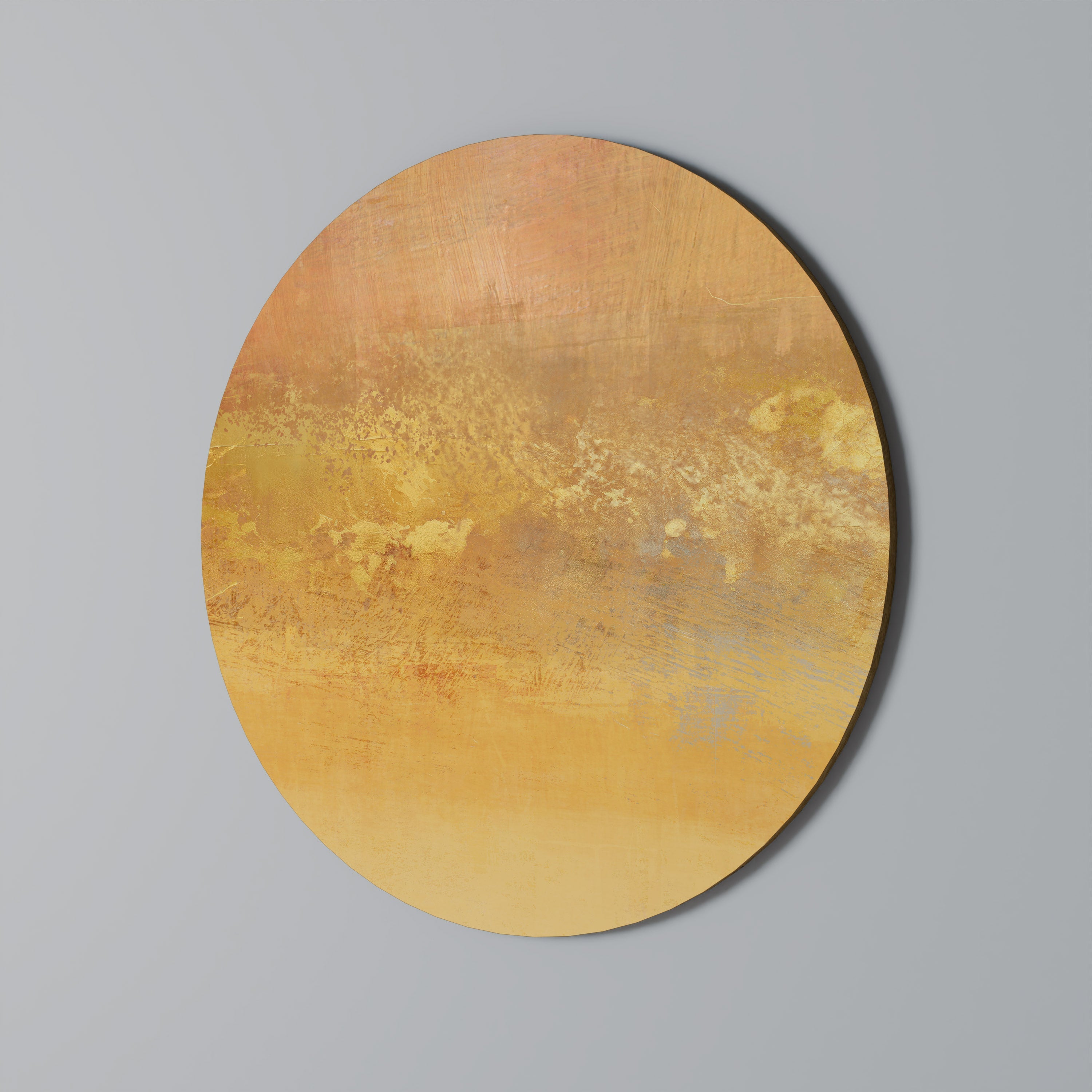 ORANGE IMPRESSION Runde Wandkunst