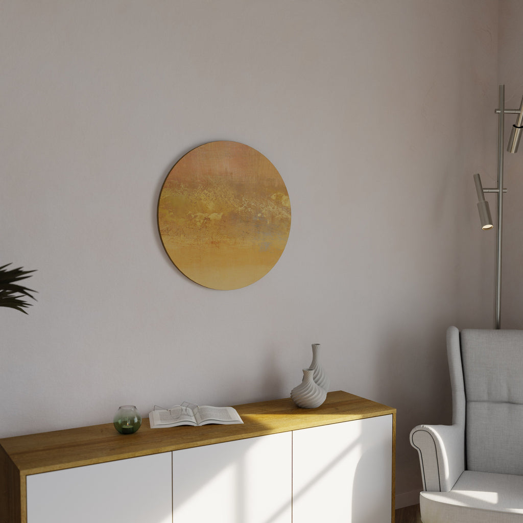 ORANGE IMPRESSION Runde Wandkunst