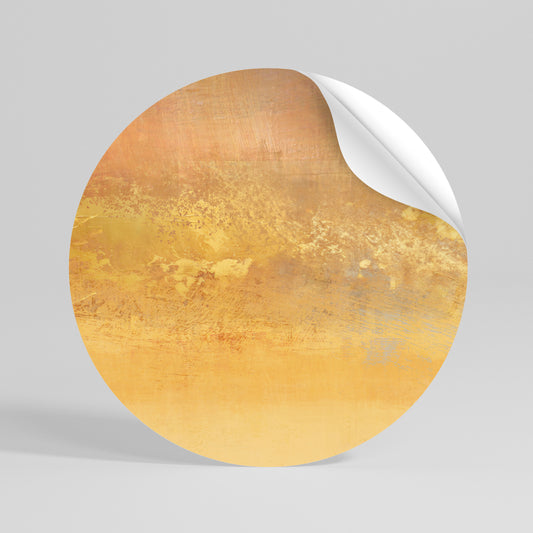 ORANGE IMPRESSION Runder Wandsticker zum Abziehen und Aufkleben