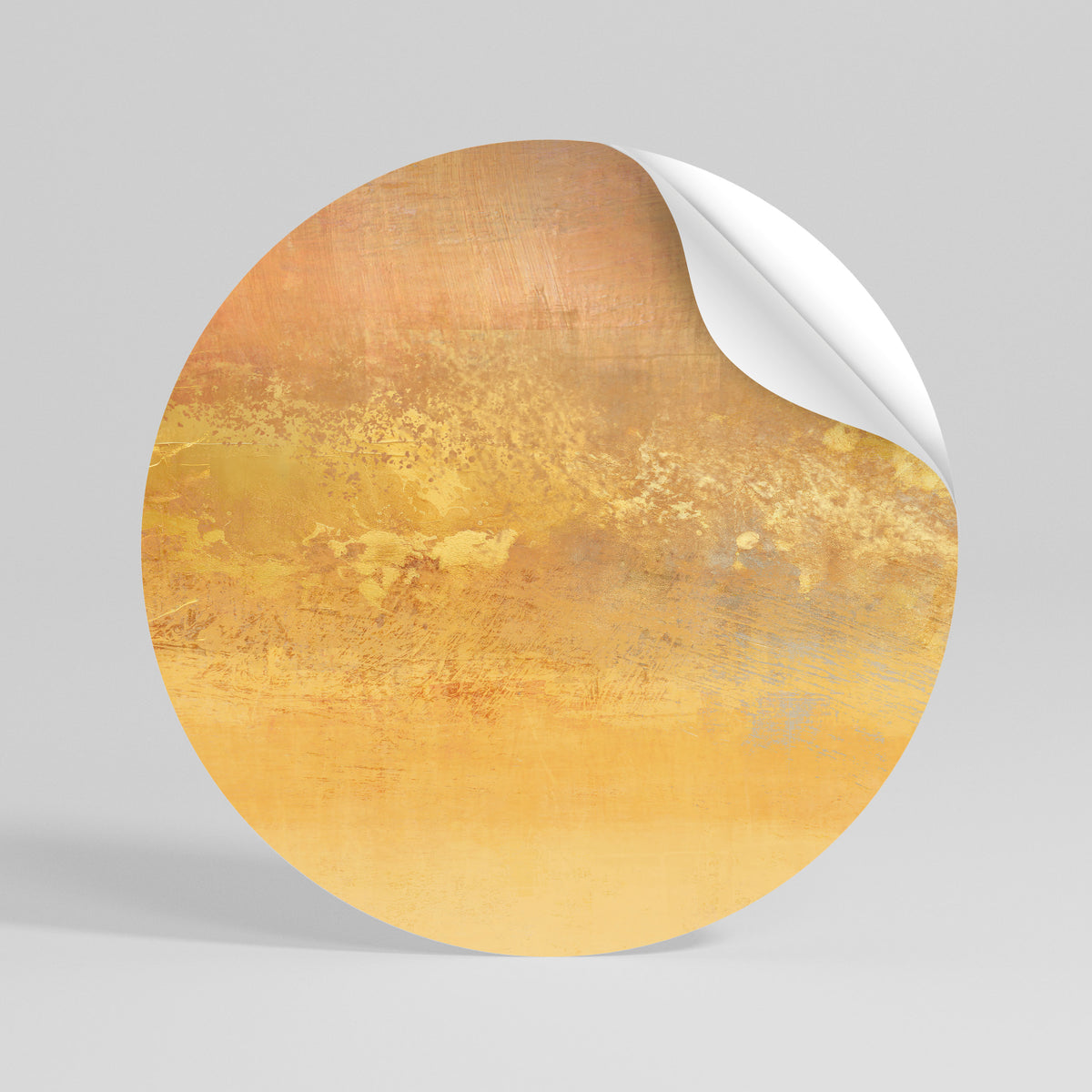 ORANGE IMPRESSION Runder Wandsticker zum Abziehen und Aufkleben