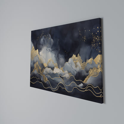 GOLDEN PEAK OF BLUE Horizontal Canvas Print