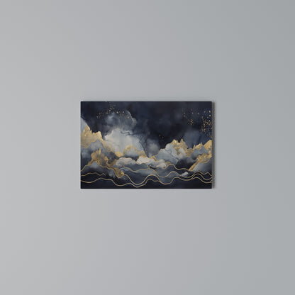 GOLDEN PEAK OF BLUE Horizontal Canvas Print
