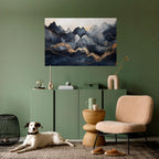 GOLDEN ALPINE BLISS Peel and Stick Horizontal Poster