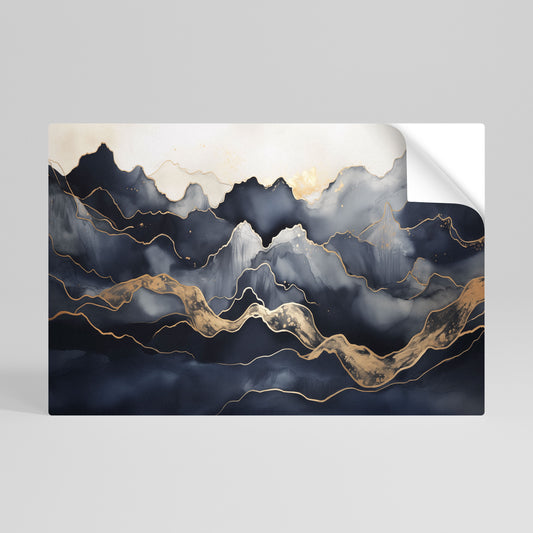 GOLDEN ALPINE BLISS Selbstklebendes Horizontal-Poster