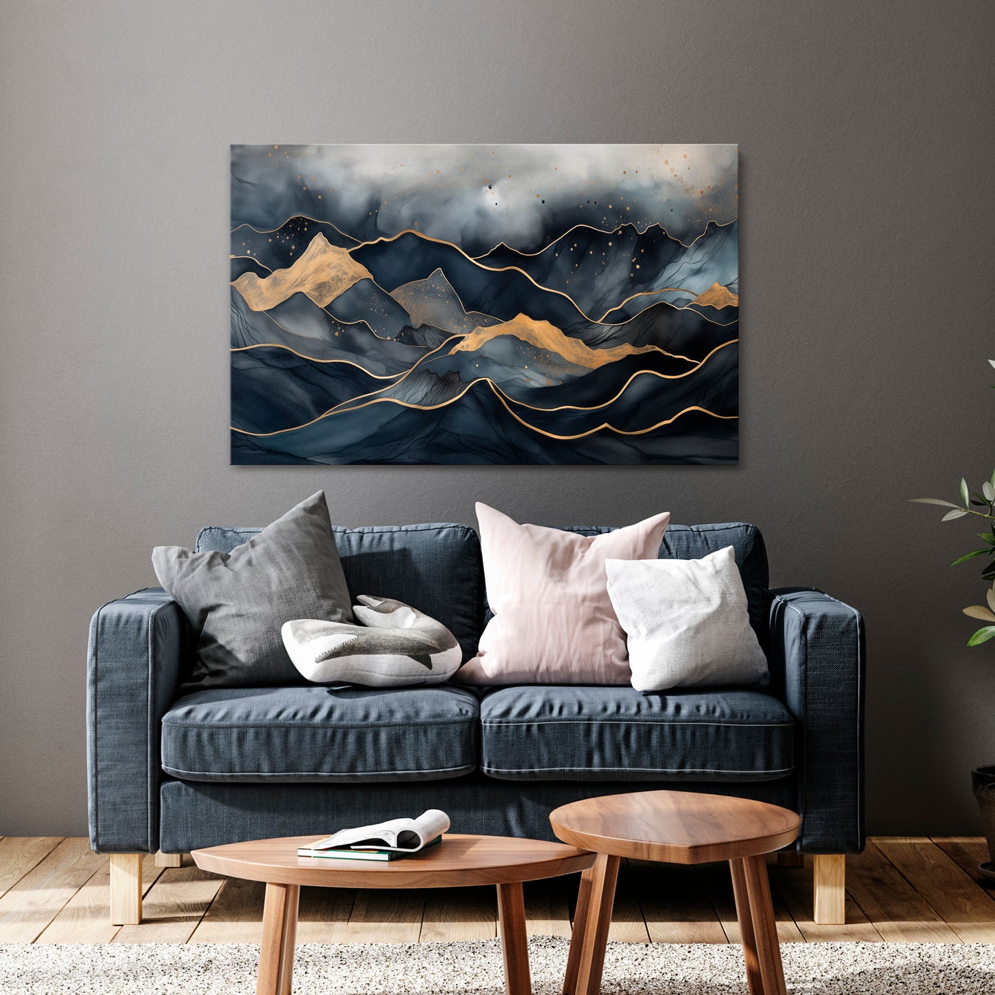 GOLDEN SUMMIT SERENITY Horizontal Canvas Print