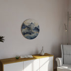 GOLDEN MOUNTAIN FOG Round Wall Art