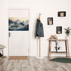 GOLDEN MOUNTAIN FOG Selbstklebendes Horizontal-Poster