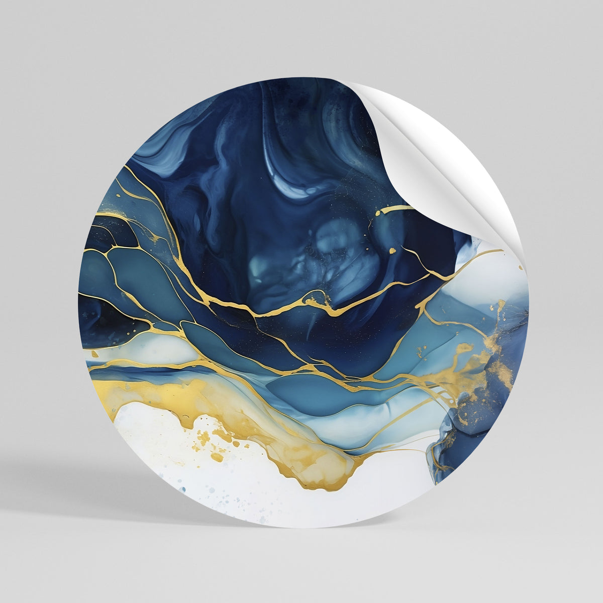 AZURE ALPENGLOW Runder Wandsticker zum Abziehen und Aufkleben