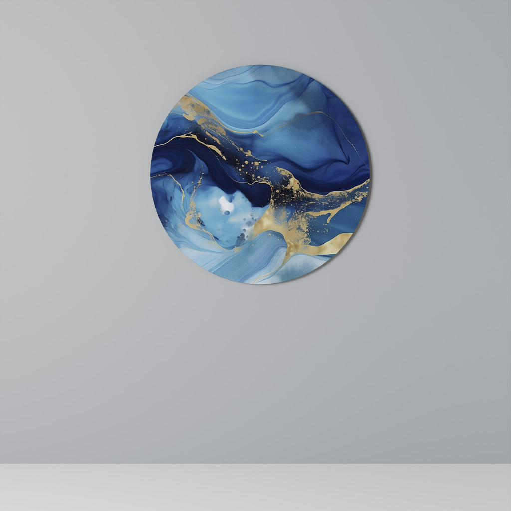 AZURE DREAMSCAPE Runde Wandkunst