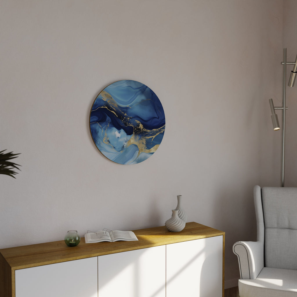 AZURE DREAMSCAPE Runde Wandkunst