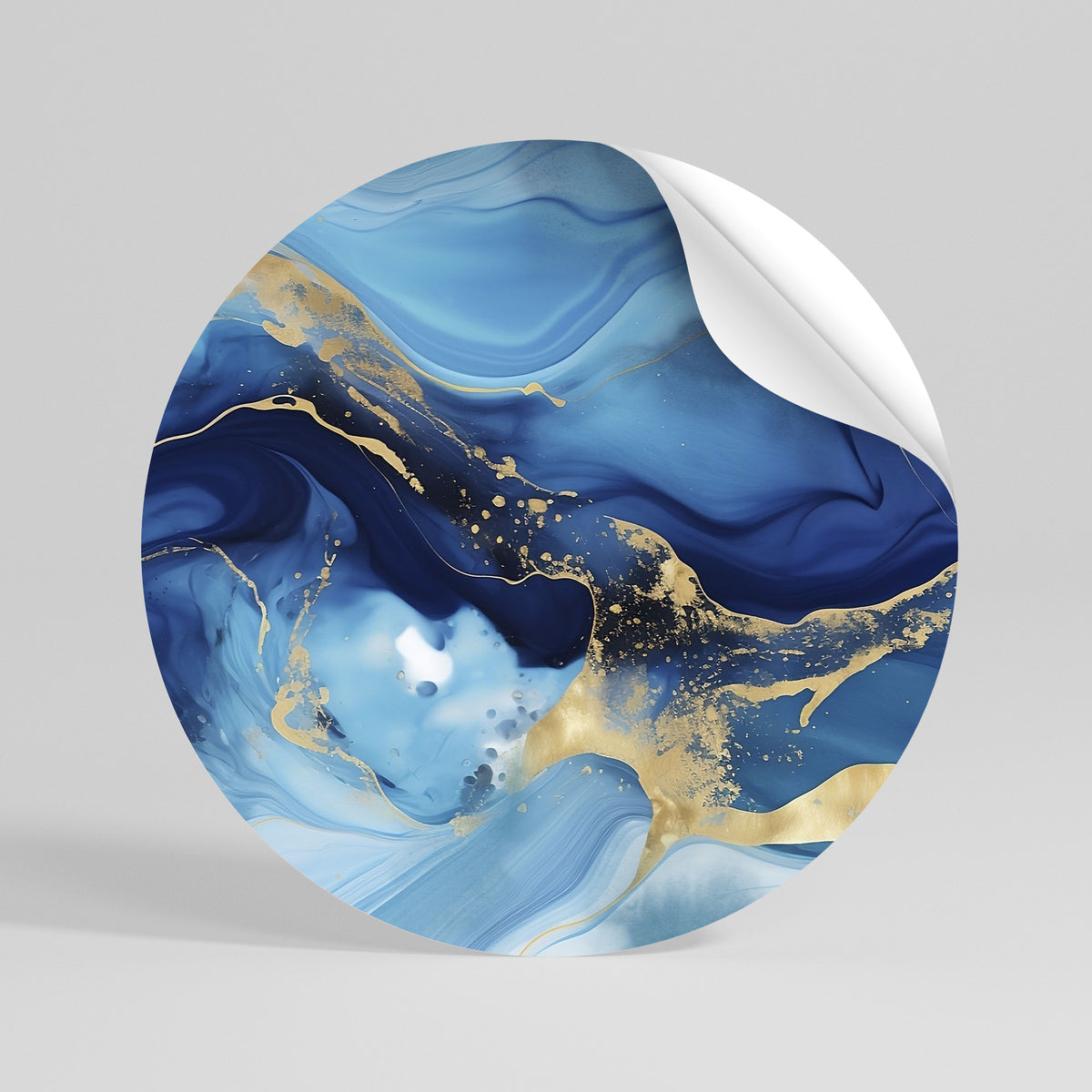 AZURE DREAMSCAPE Runder Wandsticker zum Abziehen und Aufkleben