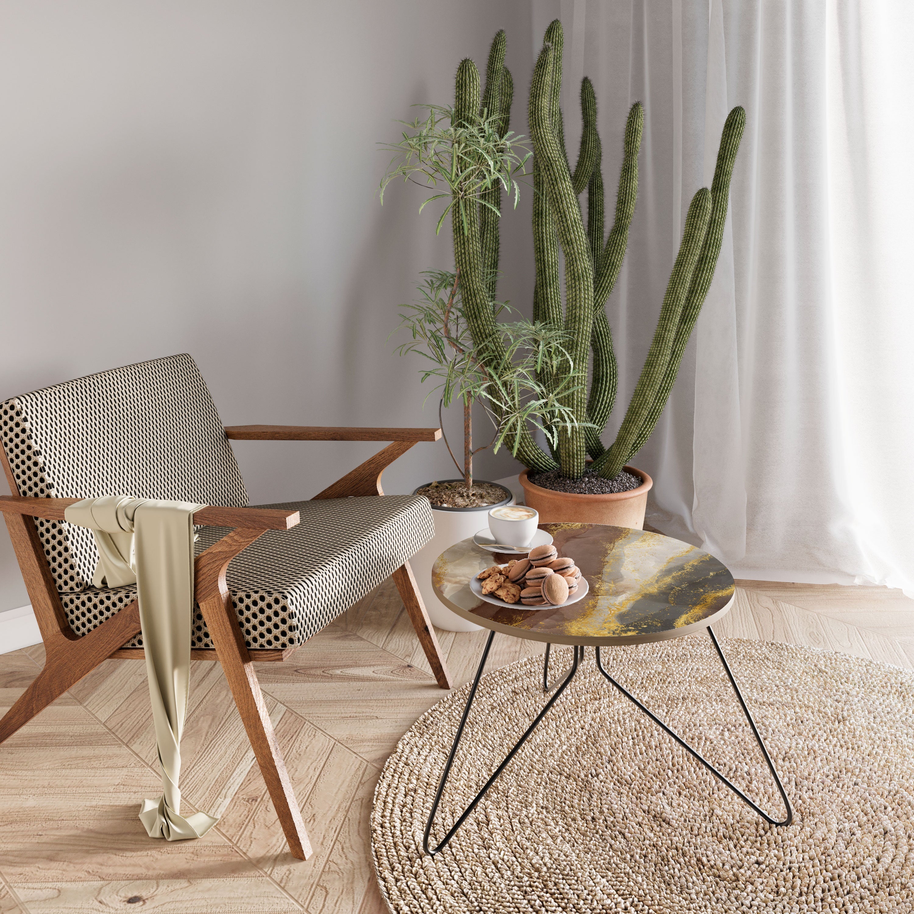 Marmorierter Couchtisch 60 ELEGANCE