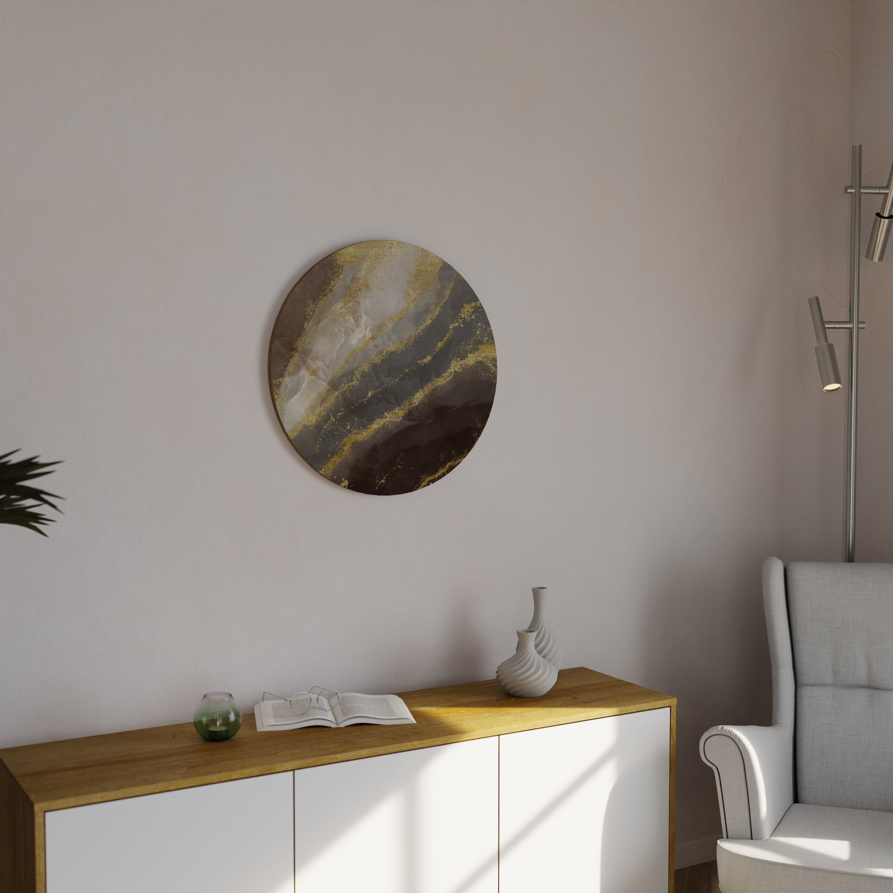 MARBLE MIRAGE Runde Wandkunst