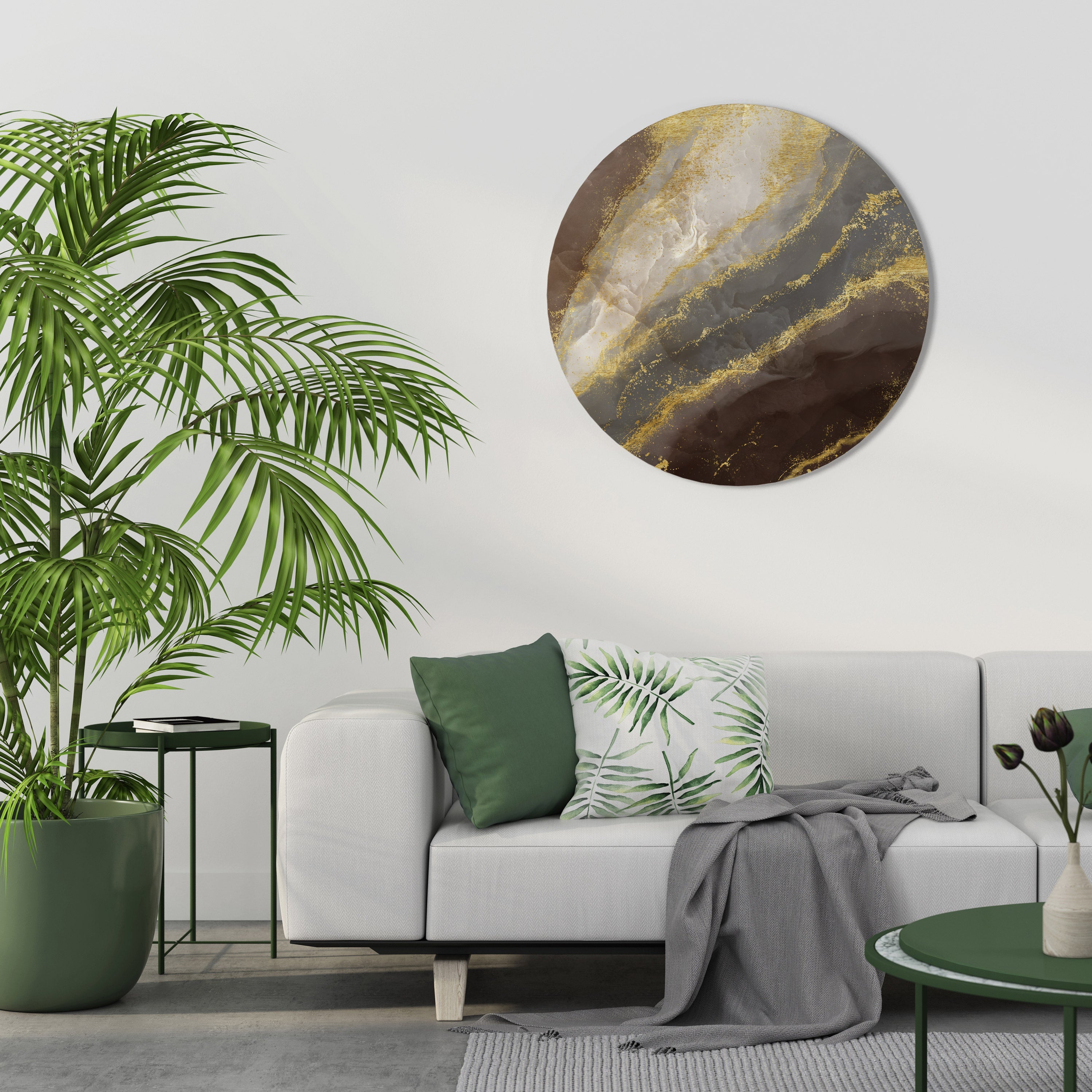 MARBLE MIRAGE Runde Wandkunst