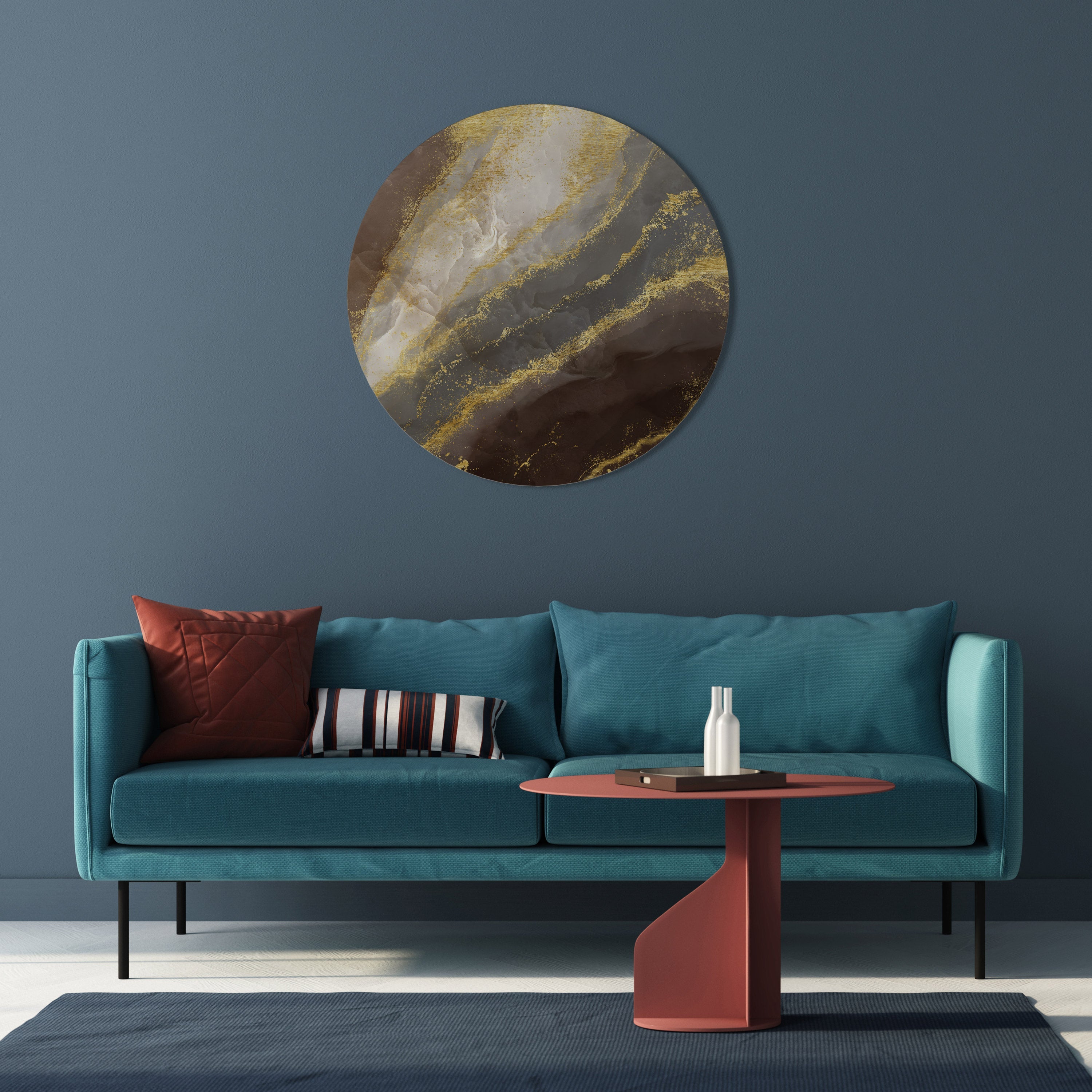 MARBLE MIRAGE Runde Wandkunst