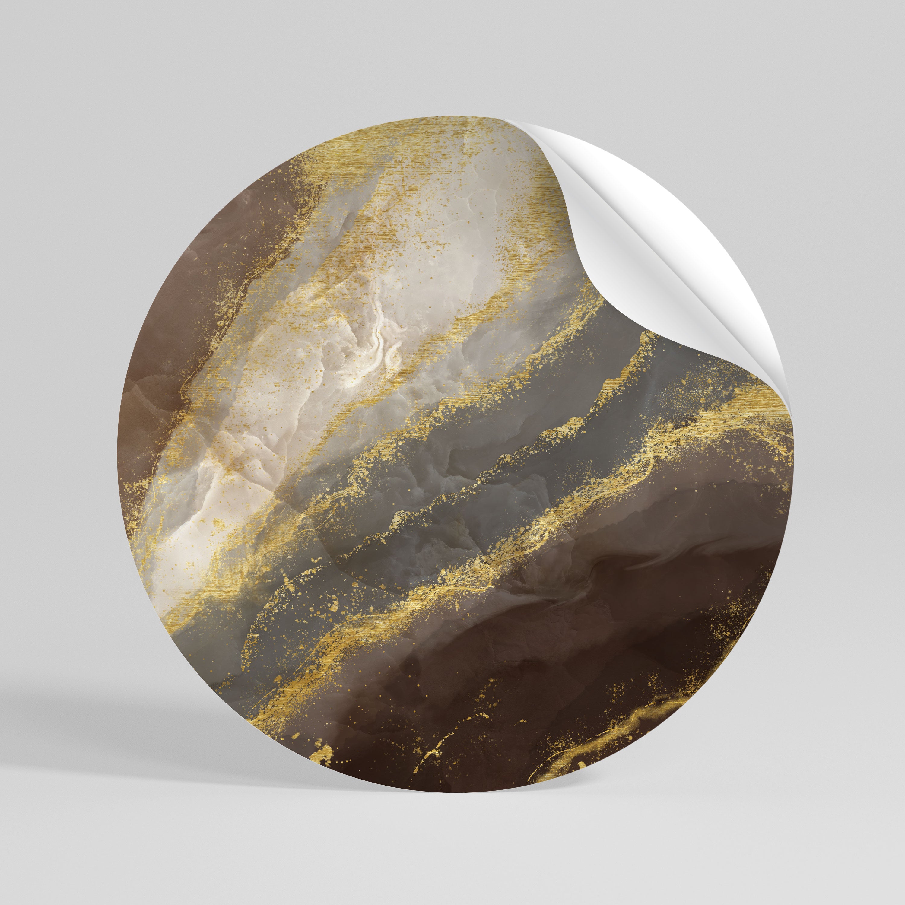 MARBLE MIRAGE Runder Wandsticker zum Abziehen und Aufkleben