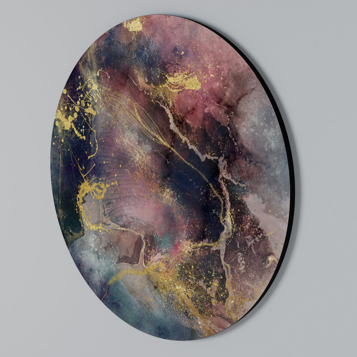 GALAXY GOLDEN DUST Rundes Wandbild