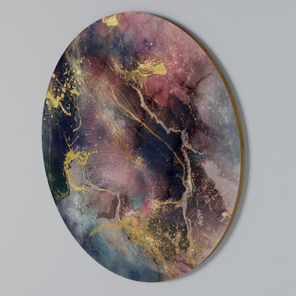GALAXY GOLDEN DUST Rundes Wandbild