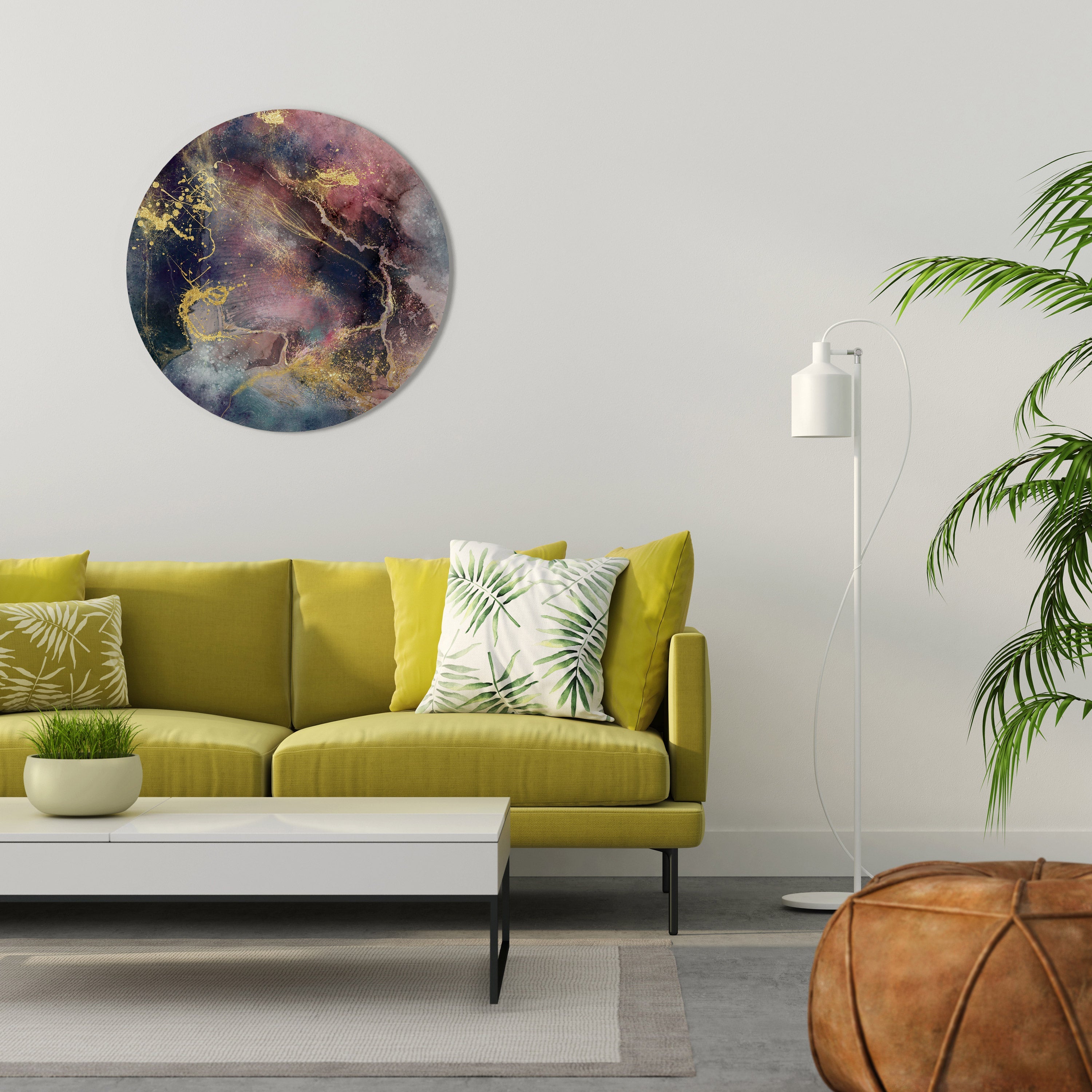 GALAXY GOLDEN DUST Runde Wandkunst