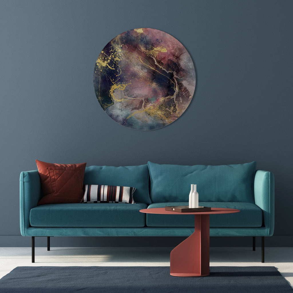 GALAXY GOLDEN DUST Runde Wandkunst