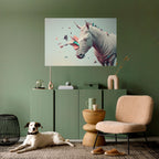 FUTURISTIC HORSE Selbstklebendes Horizontal-Poster