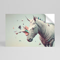 FUTURISTIC HORSE Selbstklebendes Horizontal-Poster