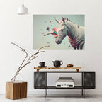 FUTURISTIC HORSE Selbstklebendes Horizontal-Poster