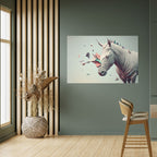 FUTURISTIC HORSE Selbstklebendes Horizontal-Poster