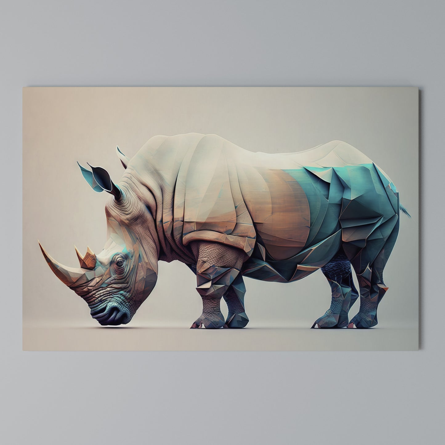 FUTURISTIC RHINO Horizontal Canvas Print