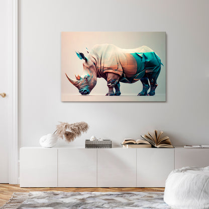 FUTURISTIC RHINO Horizontal Canvas Print