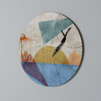 JUMP AROUND THE SHAPES Round Wall Art