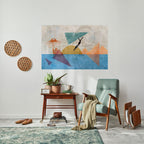 JUMP AROUND THE SHAPES Peel and Stick Horizontal Poster