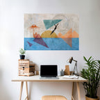 JUMP AROUND THE SHAPES Peel and Stick Horizontal Poster