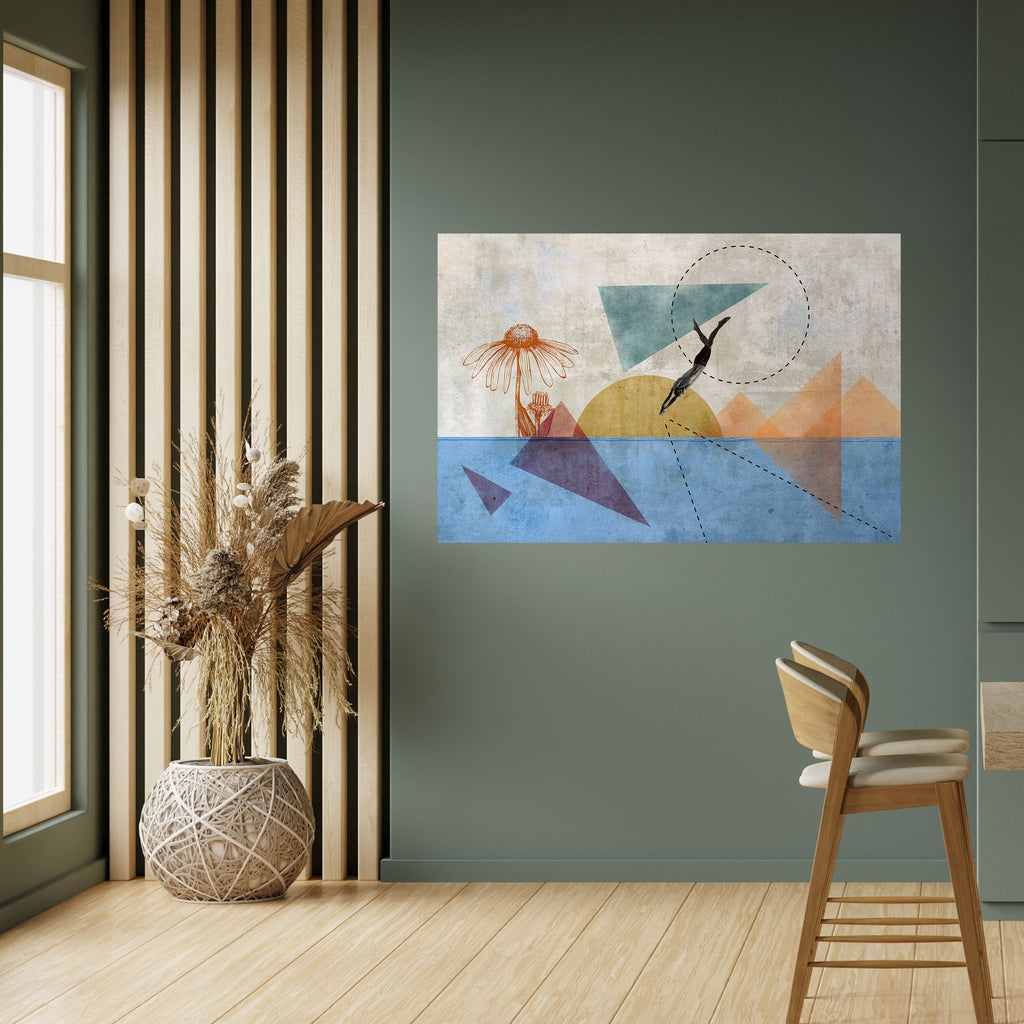 JUMP AROUND THE SHAPES Horizontales Poster zum Abziehen und Aufkleben