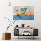 JUMP AROUND THE SHAPES Peel and Stick Horizontal Poster