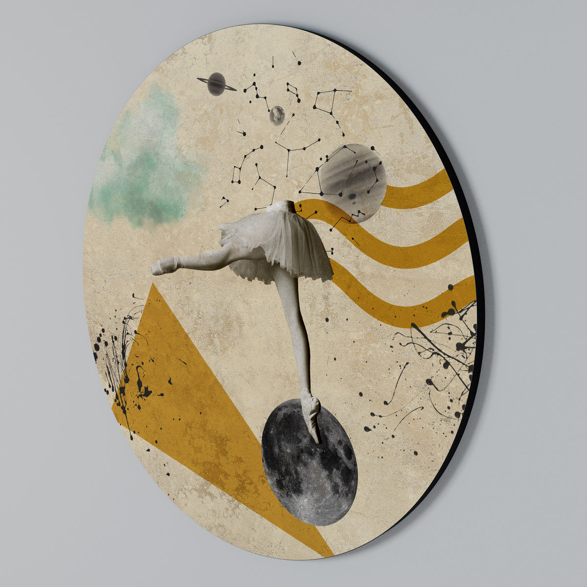 SHAPES OF BALLERINA Rundes Wandbild