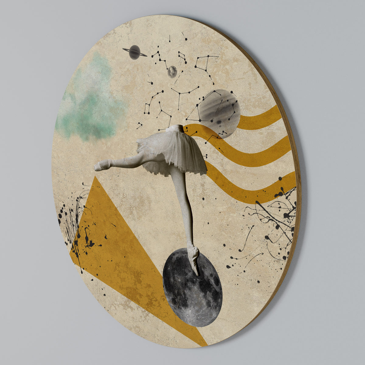 SHAPES OF BALLERINA Rundes Wandbild