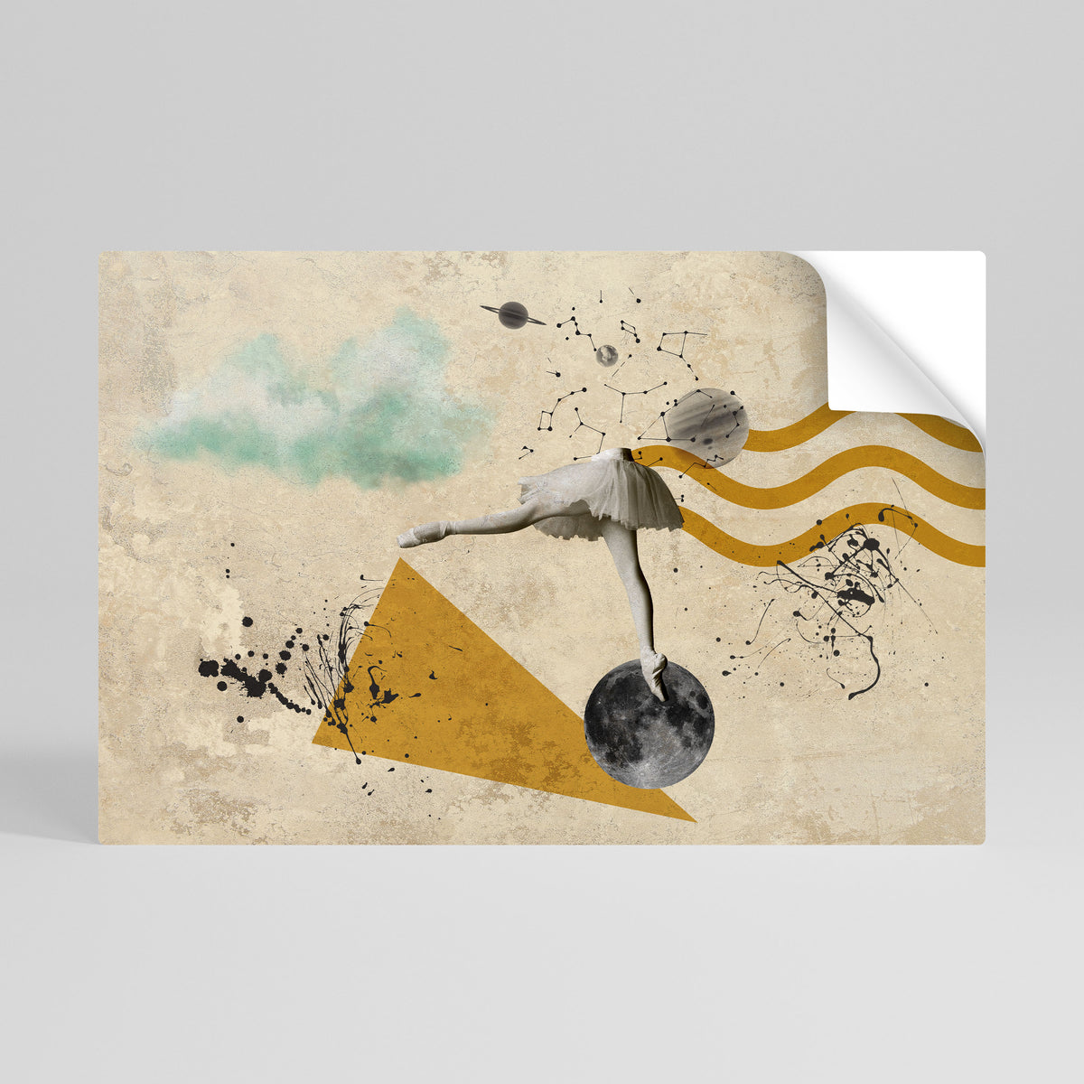SHAPES OF BALLERINA Selbstklebendes Horizontal-Poster