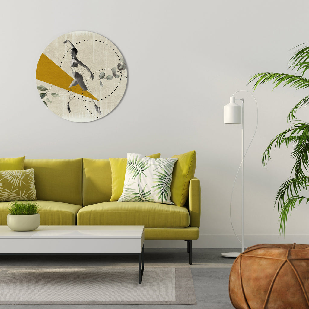 DREIECKBEWEGUNG Runde Wandkunst