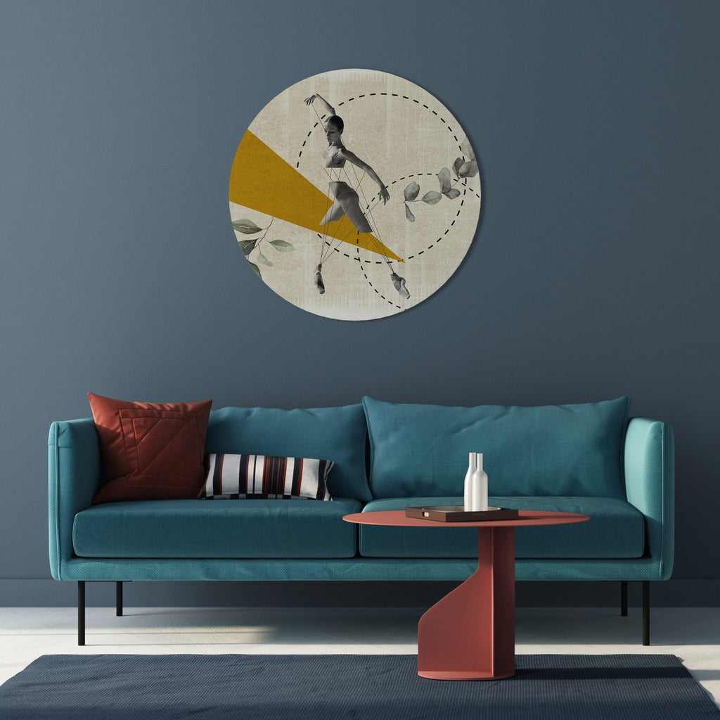 DREIECKBEWEGUNG Runde Wandkunst