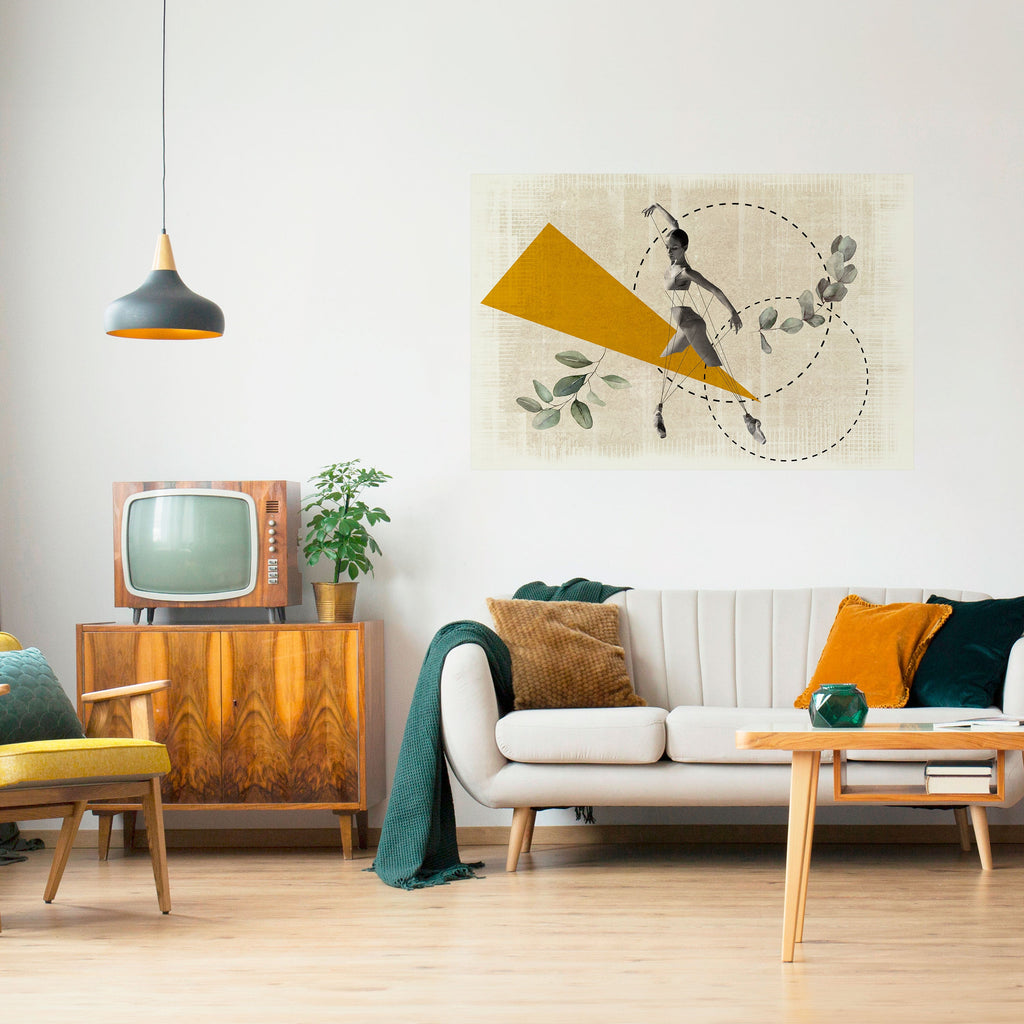 TRIANGLE MOVEMENT Horizontales Poster zum Abziehen und Aufkleben