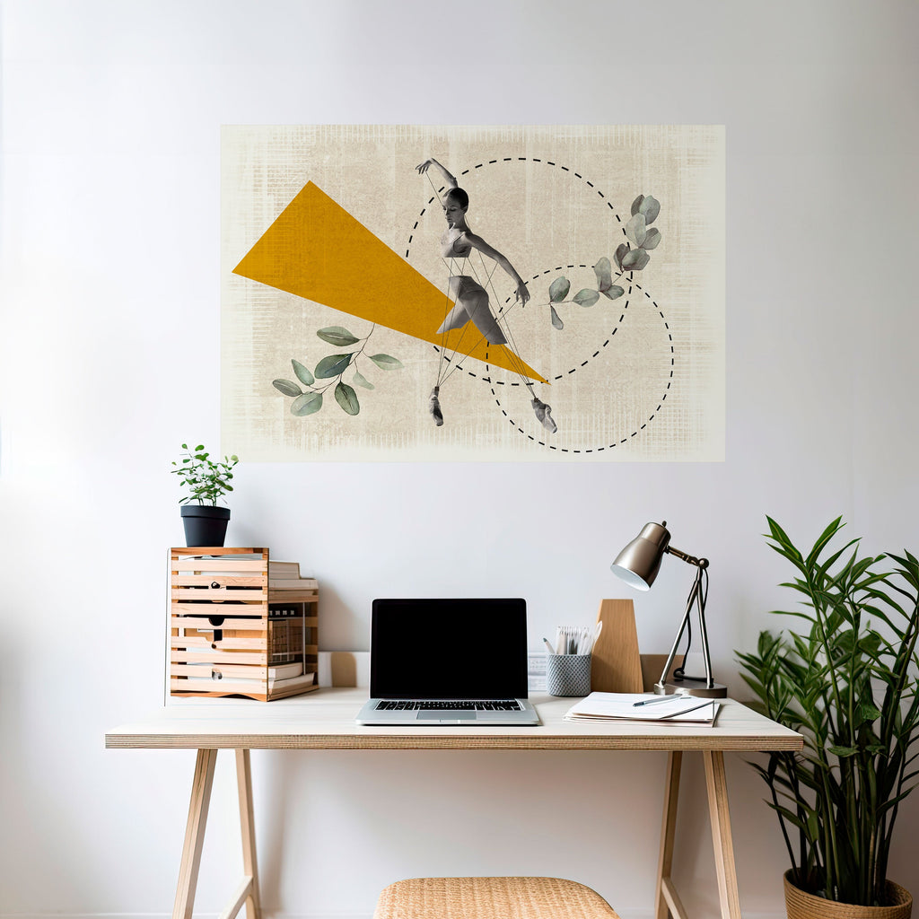 TRIANGLE MOVEMENT Horizontales Poster zum Abziehen und Aufkleben