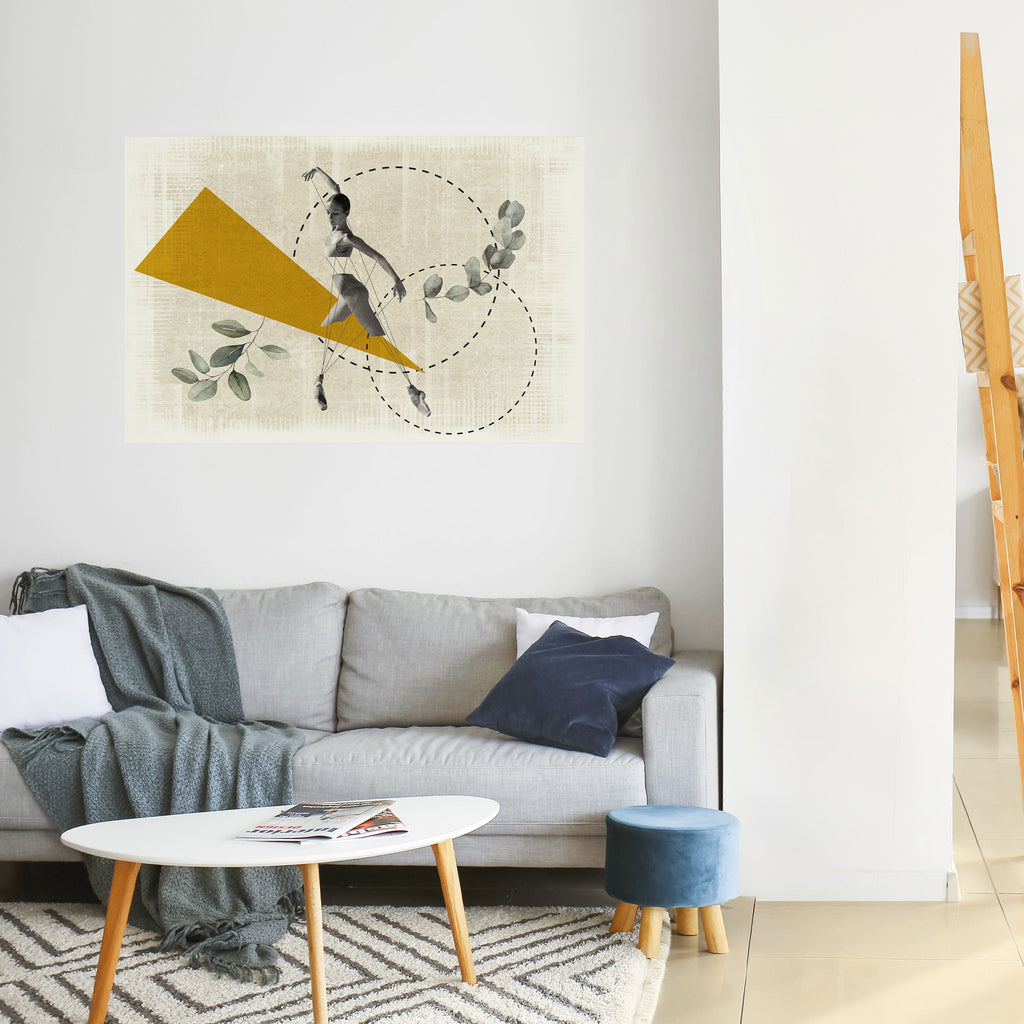 TRIANGLE MOVEMENT Horizontales Poster zum Abziehen und Aufkleben