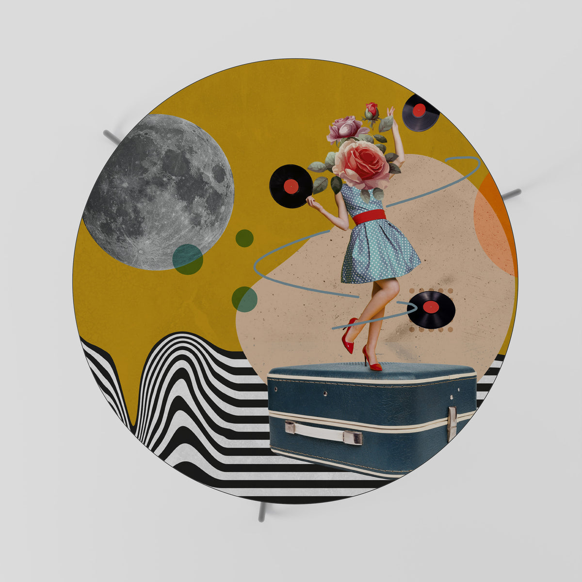 VINYL RETROSPECTION Couchtisch