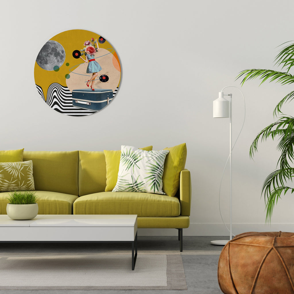 VINYL RETROSPECTION Runde Wandkunst