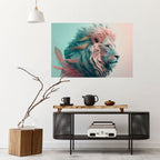 LUMINOUS LION MAJESTY Peel and Stick Horizontal Poster